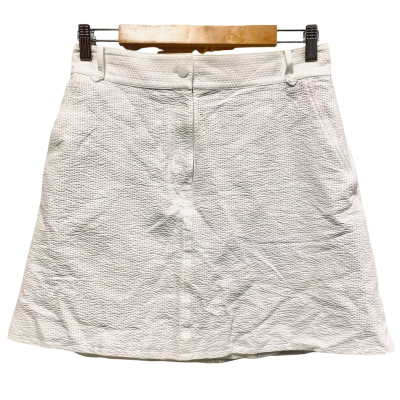 COS, Size M/L, White, Textured Mini-Skirt