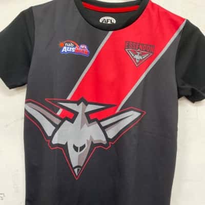 Essendon AFL Kids  Size 8 Sport Top Black  / Red 