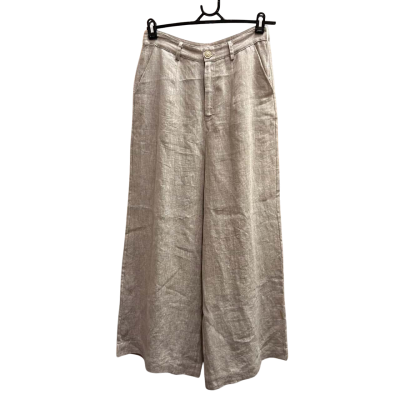 AULIEUDE Size 10 Wide Leg Linen High Rise Pants