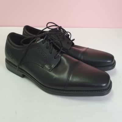 Rockport Men's Size 44 Leather Dress Shoe Black  