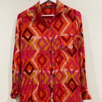 Mister Zimi Womens  Size 8 Orange / Pink  Shirt