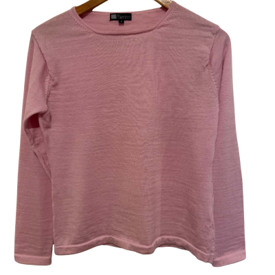 Purely Merino.  Candy Pink Knit.   Size S 