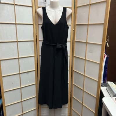 New With Tags SUSSAN Women’s  Size 8 3/4 Leg Jumpsuit / Sleeveless Jumpsuit / Wide Leg Jumpsuit With Belt Black   RRP:$169.95