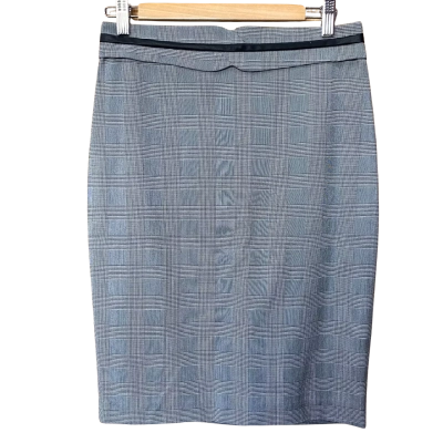 Portmans Black/White Checked Pencil Skirt Size 10