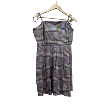 Dangerfield Womens  Size 16 Shoestring Strap Dress Brown / Checked 