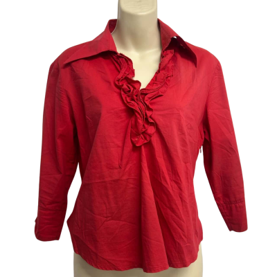 United Colors Of Benetton Womens Size S Red Shirt