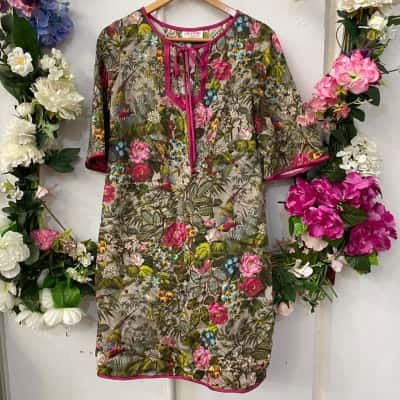 Leona Edmiston Womens  Size 2 Midi Dress Floral 