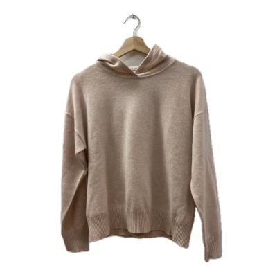 Elms + King Womens Sweater Size XS Beige Hooded Knit Wool and Cashmere blend