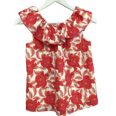 Country Road  Size 10 Floral Top Floral / Red / White 