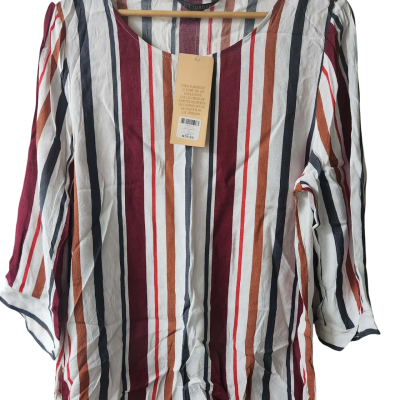 Liz Jordan Womens  Size 14 Long Sleeve Top Multicoloured / Striped 