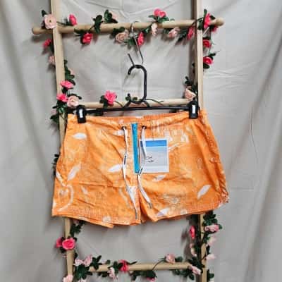 Mens Diesel Orange Beach Shorts Size L BNWT