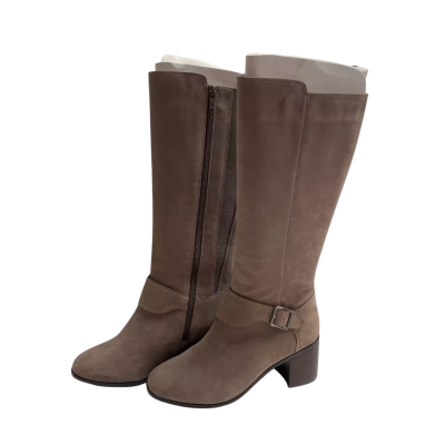 Diana Ferrari Fadow light taupe suede knee high boots