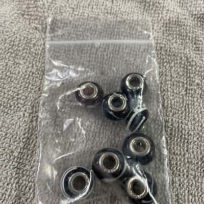  Womens Black  / White 8 assorted silver beads