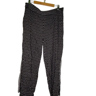 Katies Womens  Size 18 Casual Pants Black  / Pattern / White 