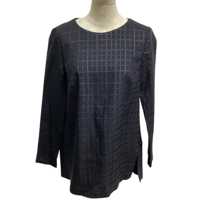 Scanlan Theodore  Size 10 Long Sleeve Top Navy Blue 