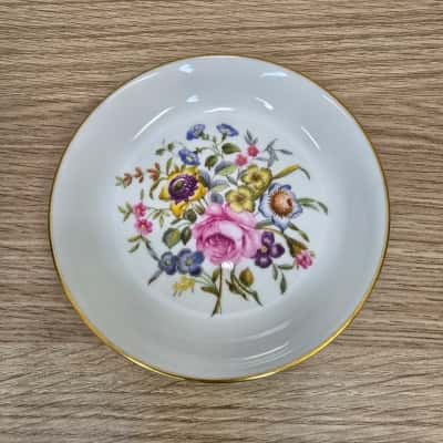 Royal Worcester England Floral Trinket Dish