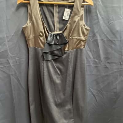 Jacqui-E Womens Size 10 Black & Bronze Dress