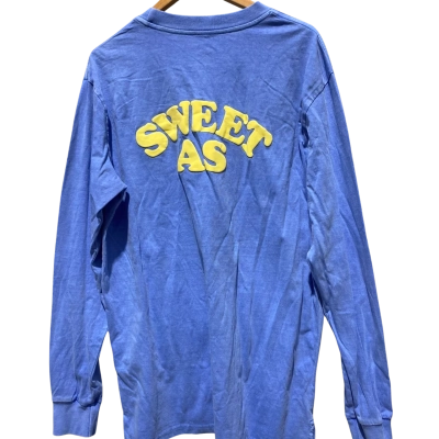 Skwosh Mens  Size S Long Sleeve Top Blue / Yellow Sweet As Puff Print