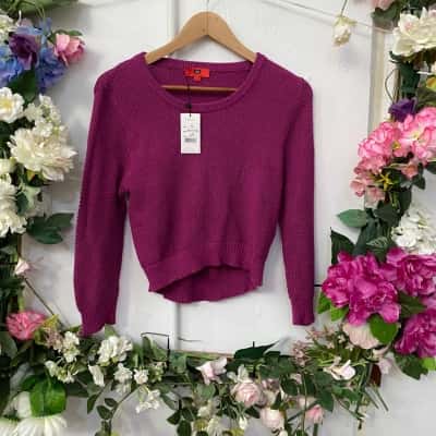 Cue Womens  Size M Jumper Purple 