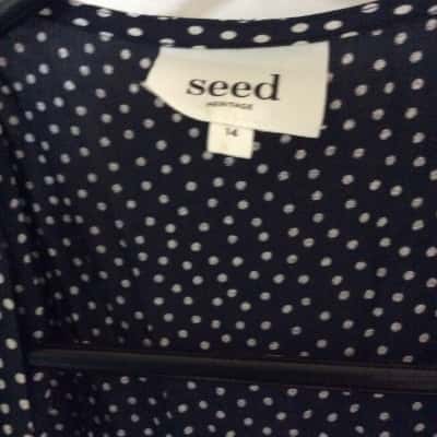 Seed Heritage Womens  Size 14 Sleeveless Dress  Black  / Checked 