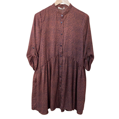 Sass Brown Leopard Print Dress Size 8