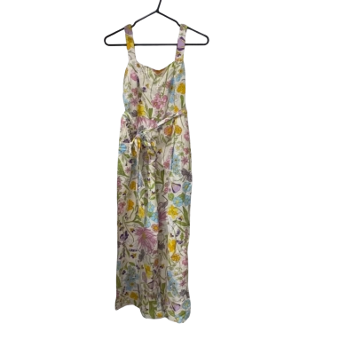 Princess Highway Cream/Floral Overalls Size 10