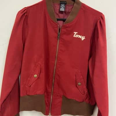 Marvel Womens  Size S Bomber Jacket Brown / Burnt Orange 