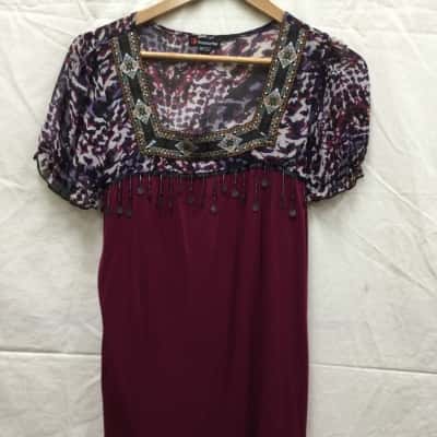 Fashion Fair Womens Size 10 Maroon Shirt