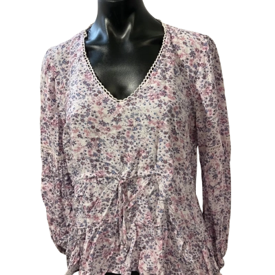 Just Jeans Womens  Size 8 Blouse Floral / Pink  