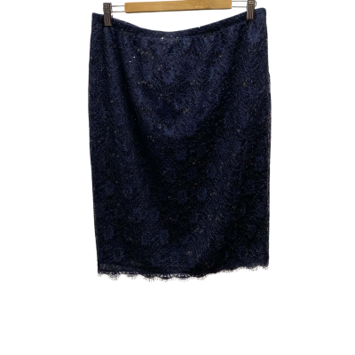 Liz Jordan Womens  Size L Navy Skirt