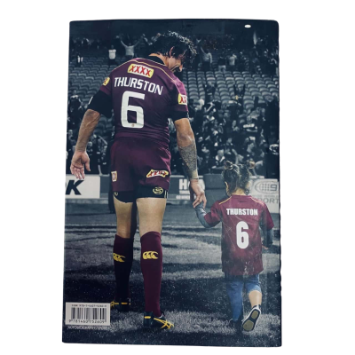 Hardcover autobiography of Johnathan Thurston — some wear to gold name gilding, good used condition