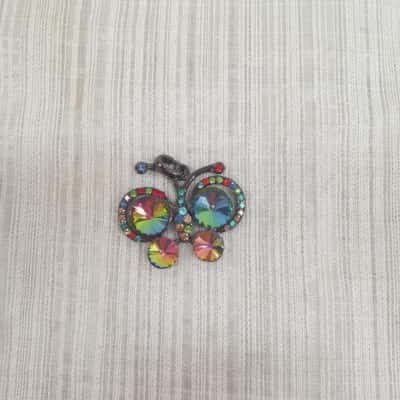 Stunning Holographic & Multi-coloured Diamante /Gemstone /Butterfly Pendant - Pendant Only