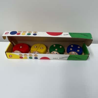 Pintoy number bugs wooden toy