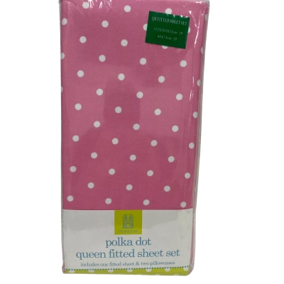 Chapel Gate Polka Dot Queen Fitted Sheet Set 