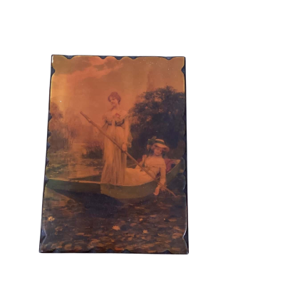 Vintage Decoupage Wall Art Plaque – John Yeend King 'Lady of the Lake' Hand-Crafted