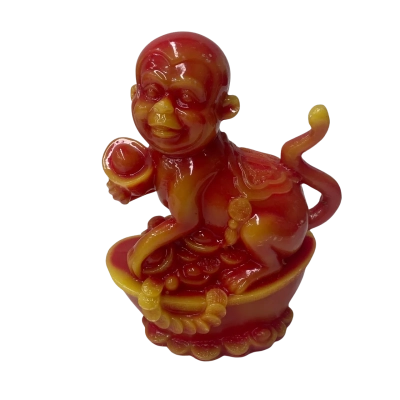 Translucent resin Chinese feng shui monkey