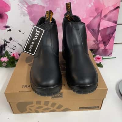 Mens JB S Wear Soft Toe Elastic Sided Work Boot Size 11 Black