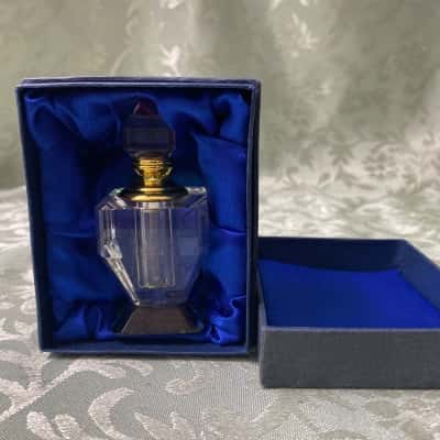 Faceted Crystal Glass Perfume Bottle