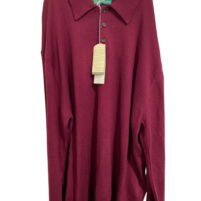Mens Woollen Cardigan Burgundy  size XL