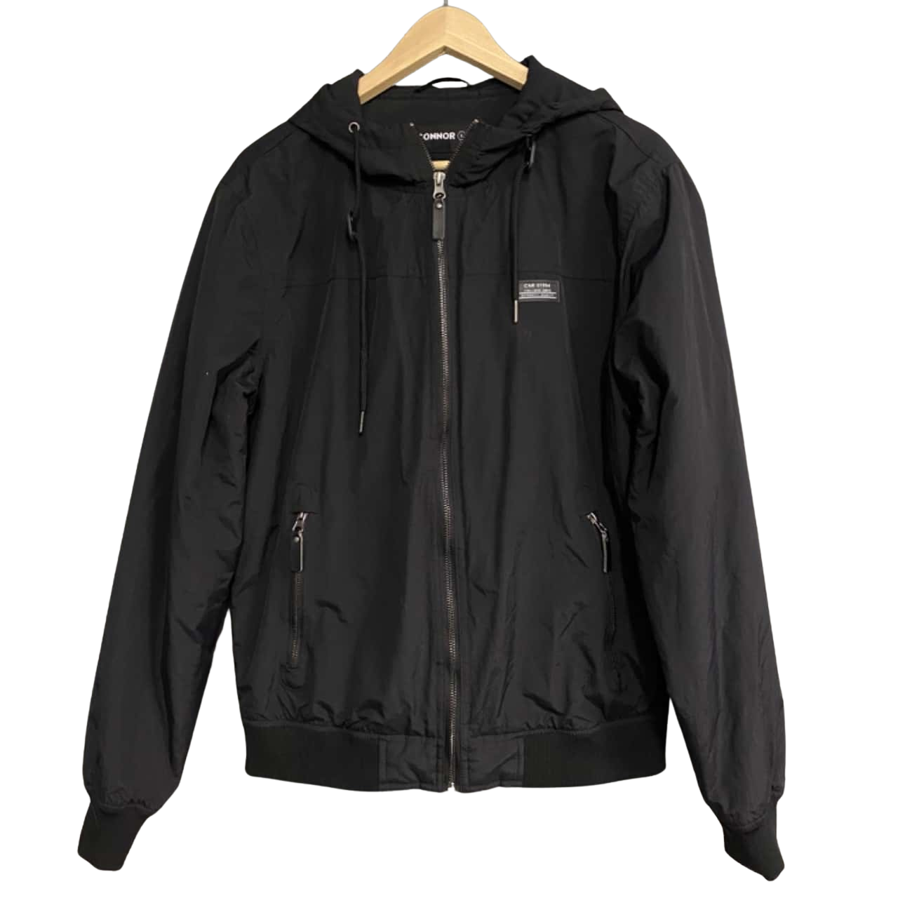 Connor Mens Size S Front Zipper / Hood Jacket Black