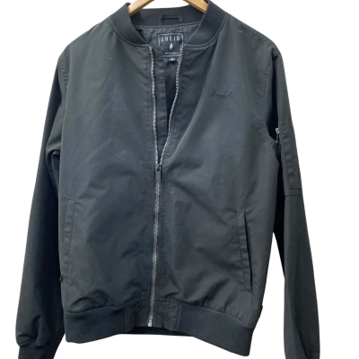  Lucid Mens  Size S Front Zipper Black  lightweight jacket 