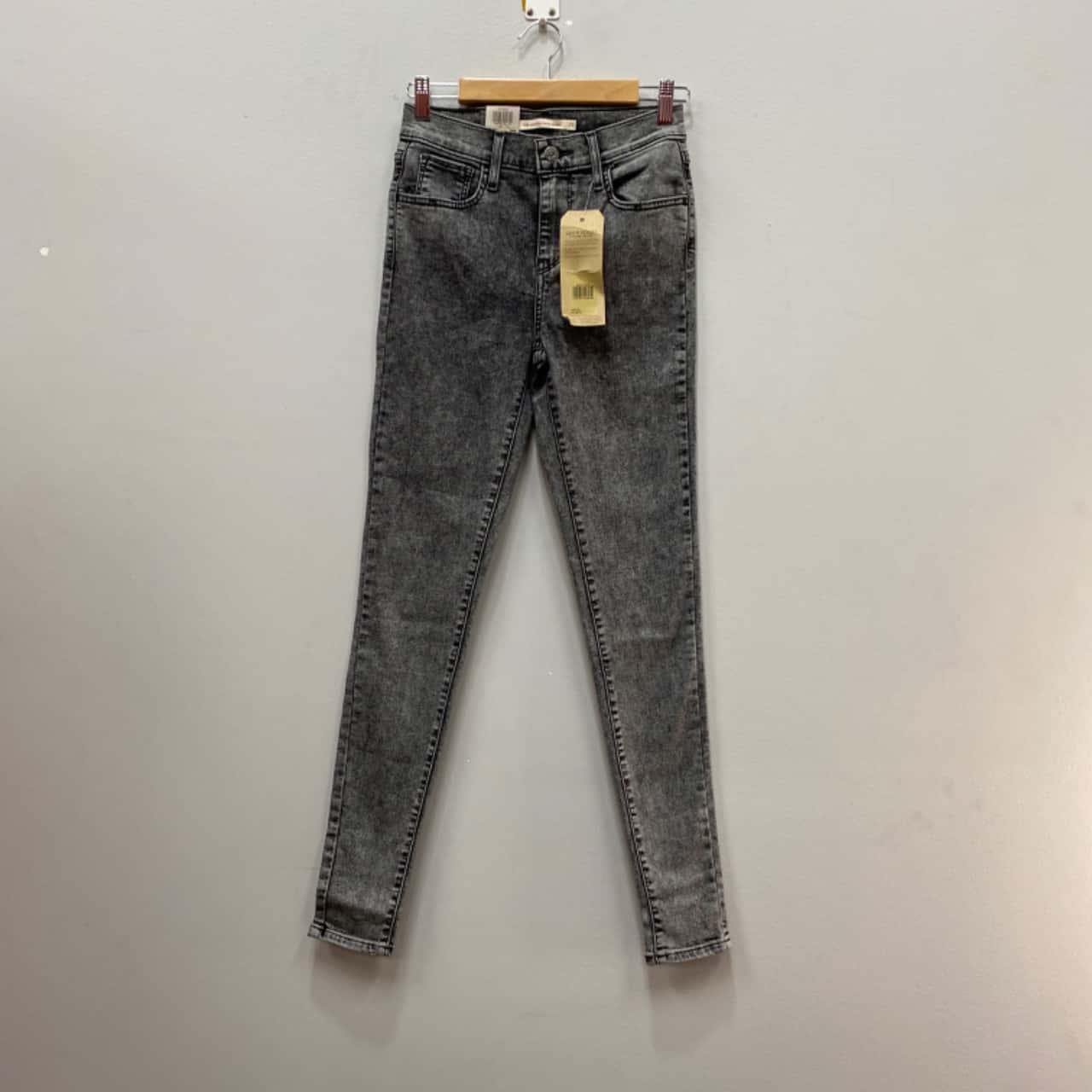 Levis Womens Size 25 S High Waisted Jeans Skinny Jeans Grey