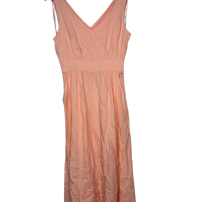 Cynthia Rowley Size 10AU Peach Linen Dress
