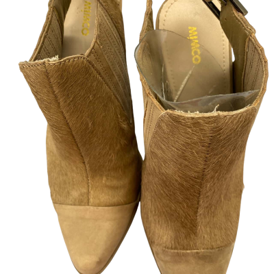 Mimco Brown Size 38 Open Back Booties