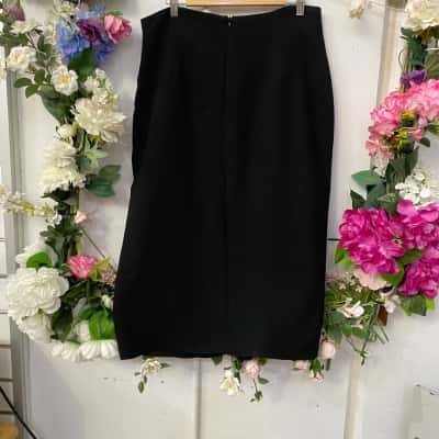 Carla Zampatti Womens  Size 14 Midi Skirt Black  