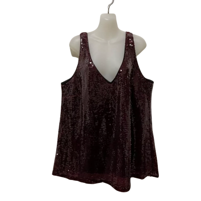 City Chic Cami Razzle Dazzle Womens  Size M Black  / Red 
