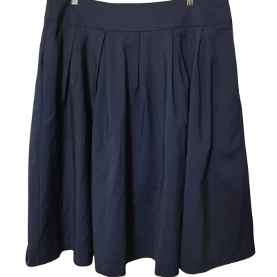 NWT Review Womens  Size 18 Pleated Skirt Navy Blue 