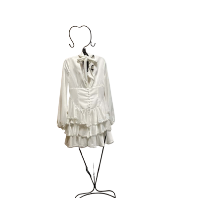 Derma Department Womens  Size 8 Long Sleeve Dress White 