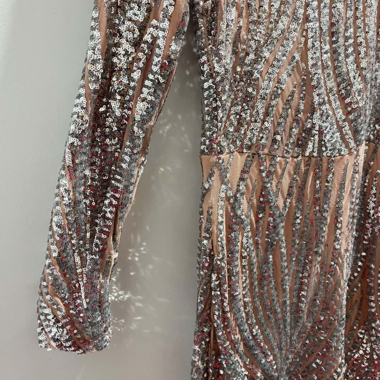 chinese dress ladies Novah - PLUS SIZE - Long Sleeve Sequin Dress