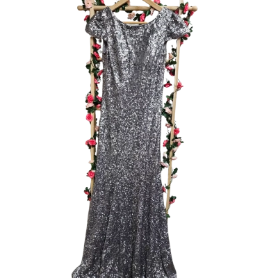 Womens Jadore Dark Nights Silver Gown Size 6 RRP $419.99